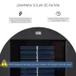 Linterna de Jardín de Ratán Sintético Farola Solar Exterior con Luces LED Encendido y Apagado Automático Impermeable para Terraz