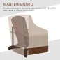Silla Adirondack de Madera con Reposabrazos y Respaldo Alto para Terraza Balcón Exterior 72x95x93 cm Marrón