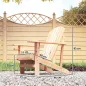 Silla Adirondack de Madera con Reposabrazos y Respaldo Alto para Terraza Balcón Exterior 72x95x93 cm Natural