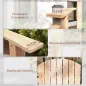 Silla Adirondack de Madera con Reposabrazos y Respaldo Alto para Terraza Balcón Exterior 72x95x93 cm Natural