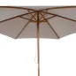 Sombrilla de Jardín Ø250x230 cm Parasol de Terraza con Marco de Madera 6 Varillas Sistema de Cuerda e Impermeable Gris