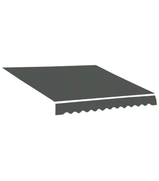 Techo de Repuesto para Toldo 382x240 cm Lona para Toldo con Dobladillo Protección UV Impermeable para Patio Gris