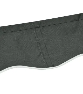 Techo de Repuesto para Toldo 382x240 cm Lona para Toldo con Dobladillo Protección UV Impermeable para Patio Gris