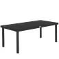 Mesa de Comedor Exterior 190x90x74 cm con Encimera de Listones y Estructura de Aluminio para Terraza Balcón Negro Mesa de Comedor Exterior 190x90x74 cm con Encimera de Listones y Estructura de Aluminio para Terraza Balcón Negro
