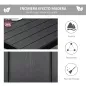 Mesa de Comedor Exterior 190x90x74 cm con Encimera de Listones y Estructura de Aluminio para Terraza Balcón Negro Mesa de Comedor Exterior 190x90x74 cm con Encimera de Listones y Estructura de Aluminio para Terraza Balcón Negro