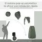 Tienda de Ducha Pop Up con Protección UV Techo Impermeable y Asa para Camping Playa 100x100x185 cm Verde