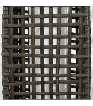 Lámpara Solar de Jardín de Ratán Sintético con Luces LED Encendido/Apagado Automático 21x21x78 cm Gris