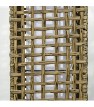 Lámpara Solar de Ratán Sintético con Luces LED Encendido/Apagado Automático para Exterior 15,5x15,5x69 cm Arena