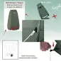 Tienda de Ducha Pop Up con Protección UV Techo Impermeable y Asa para Camping Playa 100x100x185 cm Verde
