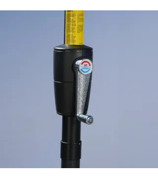 Parasol de Terraza 200x190x240 cm con Manivela Poste de Acero y Base Cruzada Anti-UV para Terraza Balcón Café