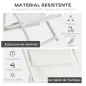 Conjunto de 2 Tumbonas Plegables de Aluminio con Respaldo Regulable en 5 Posiciones Reposacabezas 60x100x85 cm Blanco