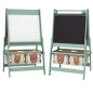 Caballete Infantil 3 en 1 Caballete para Niños de Doble Cara con Rollo de Papel Pizarras y 2 Cestas 54x46,5x93 cm Verde