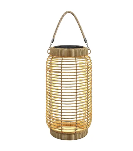 Farola Solar de Exterior con Panel Solar Luces LED Encendido y Apagado Automático para Interior Exterior Ø18x37 cm Arena