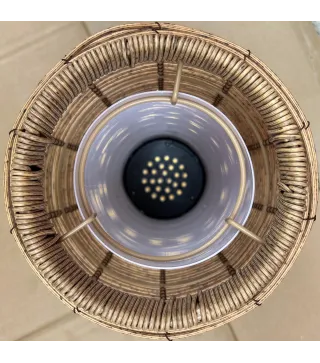 Farola Solar de Exterior con Panel Solar Luces LED Encendido y Apagado Automático para Interior Exterior Ø18x37 cm Arena