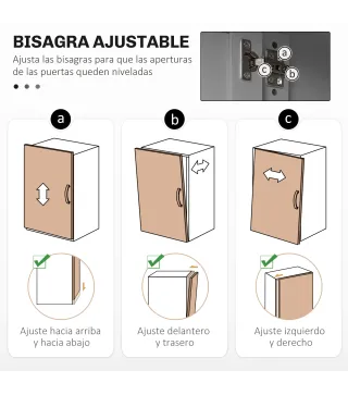 Alacena de Cocina con 3 Puertas de Vidrio Compartimento Abierto 2 Cajones y Estantes Ajustables 100x40x180 cm Gris