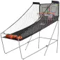Juego de Canastas Plegable, Máquina de Baloncesto Juguete Contador y Marcador Electrónico, con Soporete de Acero, Red, Cesta de