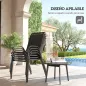 Set de 4 Sillas de Exterior Apilables con Asiento de Malla Respaldo Alto y Marco de Acero para Jardín o Terraza