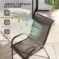 Set de 4 Sillas de Exterior Apilables con Asiento de Malla Respaldo Alto y Marco de Acero para Jardín o Terraza