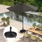 Base para Sombrilla Pesada de 25 kg con Ruedas para Sombrillas de hasta Ø3 m y Postes de 32-48 mm Ø52x42 cm Negro