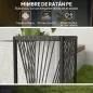 Lámpara de Jardín de Ratán Sintético con Luces LED Encendido y Apagado Automático Impermeable 22x22x77 cm Gris