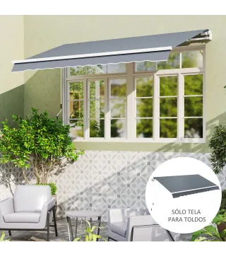 Techo de Repuesto para Toldo 2,8x2,5 m con Protección UV 50+ Impermeable para Patio Terraza Jardín Gris