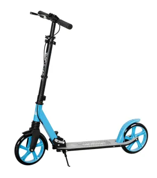 Patinete Plegable para Adultos y Niños de +14 Años Scooter con Manillar Ajustable 91,5x36,5x91-104 cm Azul