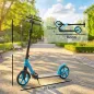 Patinete Plegable para Adultos y Niños de +14 Años Scooter con Manillar Ajustable 91,5x36,5x91-104 cm Azul