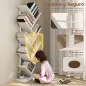 Estantería en Forma de Árbol con 9 Estantes y Sistema Antivuelco para Salón Dormitorio 50x24x136 cm Blanco