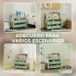 Estantería Infantil para Juguetes con 6 Cajas Extraíbles de Tela no Tejida y 2 Estantes para Guardería 63x30x71 cm Verde