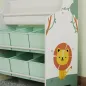 Estantería Infantil para Juguetes con 6 Cajas Extraíbles de Tela no Tejida y 2 Estantes para Guardería 63x30x71 cm Verde