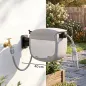 Carrete de Manguera Retráctil 10+1 m con Boquilla de 2 Modos Bloqueo Automático y Retracción Controlada Soporte Gris