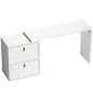Escritorio Reversible en Forma de L con 2 Cajones Archivadores Diseño Moderno para Espacios Pequeños Oficina Blanco