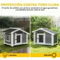 Caseta para Perros Exterior de Madera Casa para Perros Medianos con Techo Asfático Suelo Extraíble 98x76x69,5 cm Gris