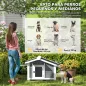 Caseta para Perros Exterior de Madera Casa para Perros Medianos con Techo Asfático Suelo Extraíble 98x76x69,5 cm Gris
