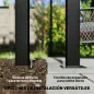 Pérgola de Jardín 6x3 m Gazebo con Techo Retráctil de Poliéster Resistente a los Rayos UV Gris Oscuro