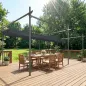 Pérgola de Jardín 6x3 m Gazebo con Techo Retráctil de Poliéster Resistente a los Rayos UV Gris Oscuro