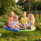 Columpio Nido Infantil Ø120 cm Altura Ajustable Columpio Redondo para Niños para Árbol Carga 300 kg Multicolor Columpio Nido Infantil Ø120 cm Altura Ajustable Columpio Redondo para Niños para Árbol Carga 300 kg Multicolor