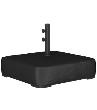 Base para Sombrilla con Funda Bolsas de Arena Pie para Sombrilla Postes Ø48 mm Rellenable Arena 80kg Arena Húmeda 90 kg