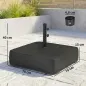 Base para Sombrilla con Funda Bolsas de Arena Pie para Sombrilla Postes Ø48 mm Rellenable Arena 80kg Arena Húmeda 90 kg