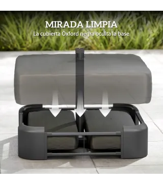 Base para Sombrilla con Funda Bolsas de Arena Pie para Sombrilla Postes Ø48 mm Rellenable Arena 80kg Arena Húmeda 90 kg