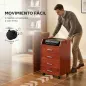 Cajonera de Escritorio con Ruedas Cajonera de Oficina con 4 Cajones Archivador Móvil para Estudio 40x36x65 cm Marrón