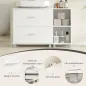 Mueble Bajo Lavabo Mueble de Baño con 2 Cajones y 2 Estantes Abiertos para Lavabo con Pedestal 90x30x60 cm Blanco