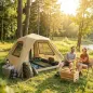 Tienda de Campaña Instantánea, Ventanas de Malla y Bolsa de Transporte Impermeable para 2-3 Personas Caqui