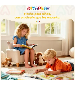 Tocador de Maquillaje Niña Tocador Infantil con Taburete y Espejo 2 Cajones y Barras Colgantes 3 a 8 Años Blanco