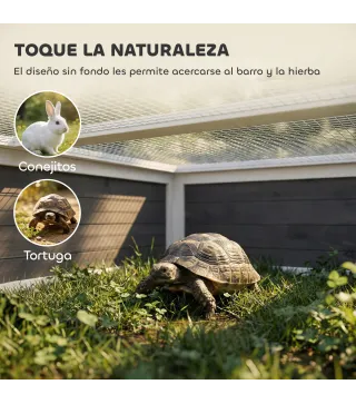 Casa para Tortugas de Madera Terrario para Reptiles Ventana Transparente Techo Abatible 113x106,5x44,5 cm Gris Oscuro