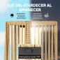 Linterna de Jardín de Ratán Farola Solar Exterior con Luces LED Encendido y Apagado Automático Impermeable IP44 Arena