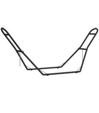 Soporte para Hamaca Largo 278 cm Cadena Ajustable con Estructura de Acero para Hamacas de 2,75-4 m Carga 150 kg Negro