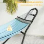 Soporte para Hamaca Largo 278 cm Cadena Ajustable con Estructura de Acero para Hamacas de 2,75-4 m Carga 150 kg Negro