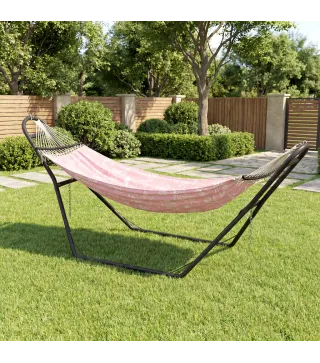 Soporte para Hamaca Largo 278 cm Cadena Ajustable con Estructura de Acero para Hamacas de 2,75-4 m Carga 150 kg Negro