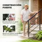 Barandilla de Escalera 131 cm Pasamanos para Escalera con Kit de Instalación Ángulo Ajustable para 1-4 Escalones Negro